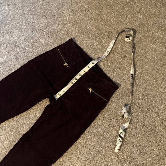 J BRAND Iselin Corduroy Skinny Zipper Jeans in Blackberry Sz 24 (25x28) EUC - Picture 11 of 12